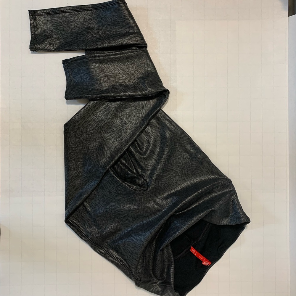 Spanx faux leather black leggings